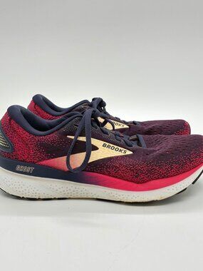 Brooks Ghost 16 Womens Size 8 Navy Pink Coral Running Shoes DNA Loft
